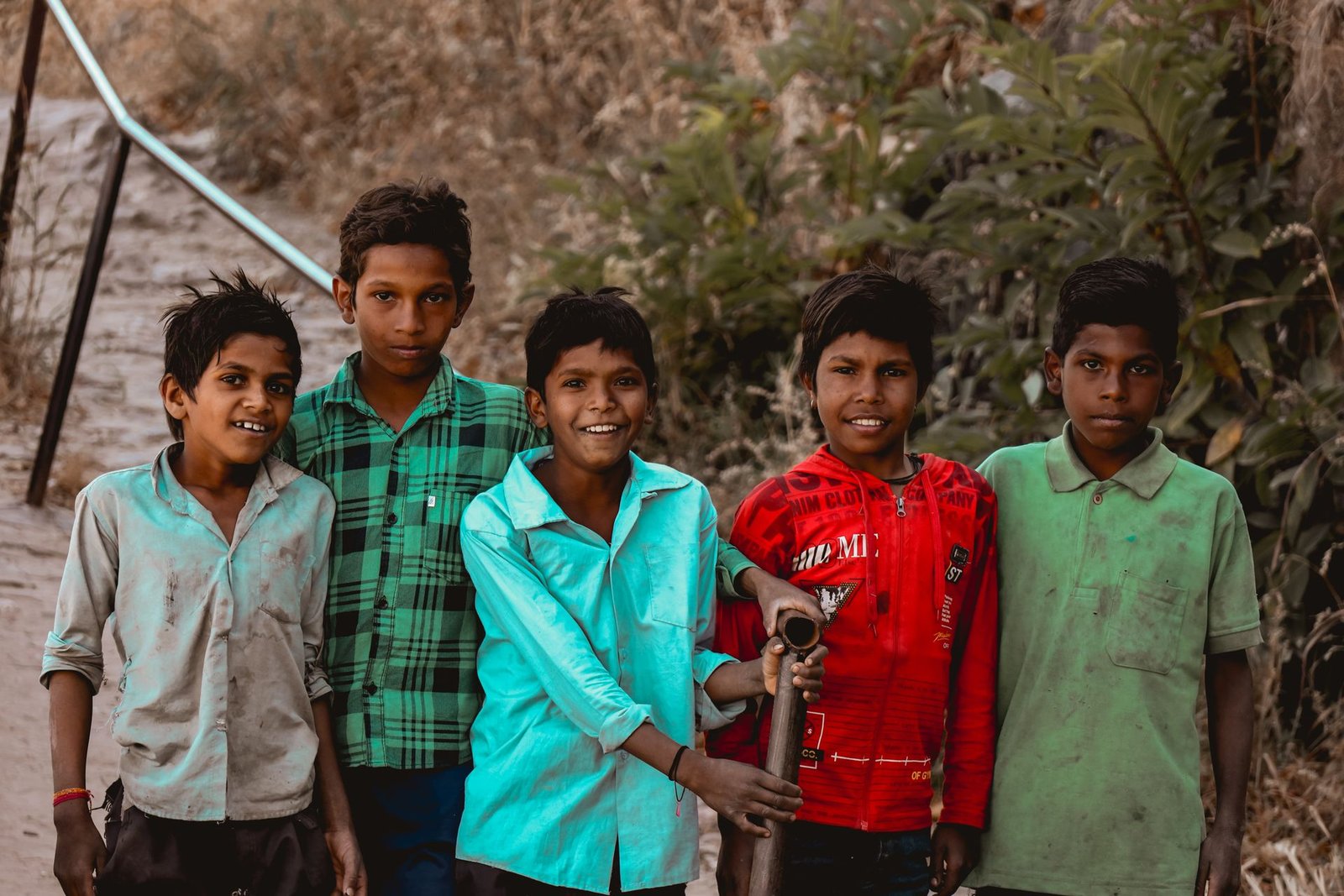 A group of schoolchildren